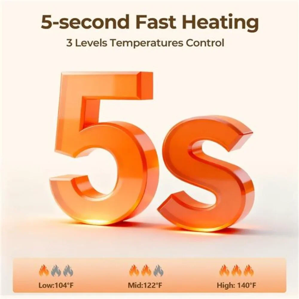 Heated Scarf Unisex with 5000mAh Rechargeable Battery, 3 Temperature Settings - Picture 3 of 7